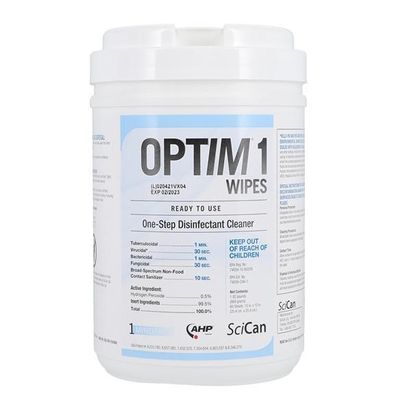 Optim 1 Surface Wipe Cleaner & Disinfectant X-Large Canister 60/Cn 12 CN/CA