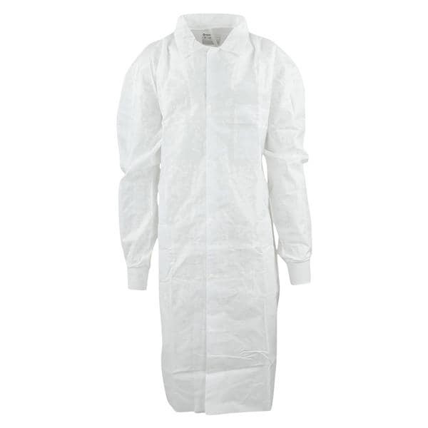 Universal Precautions Lab Coat 3 Layer SMS Large White 25/Ca