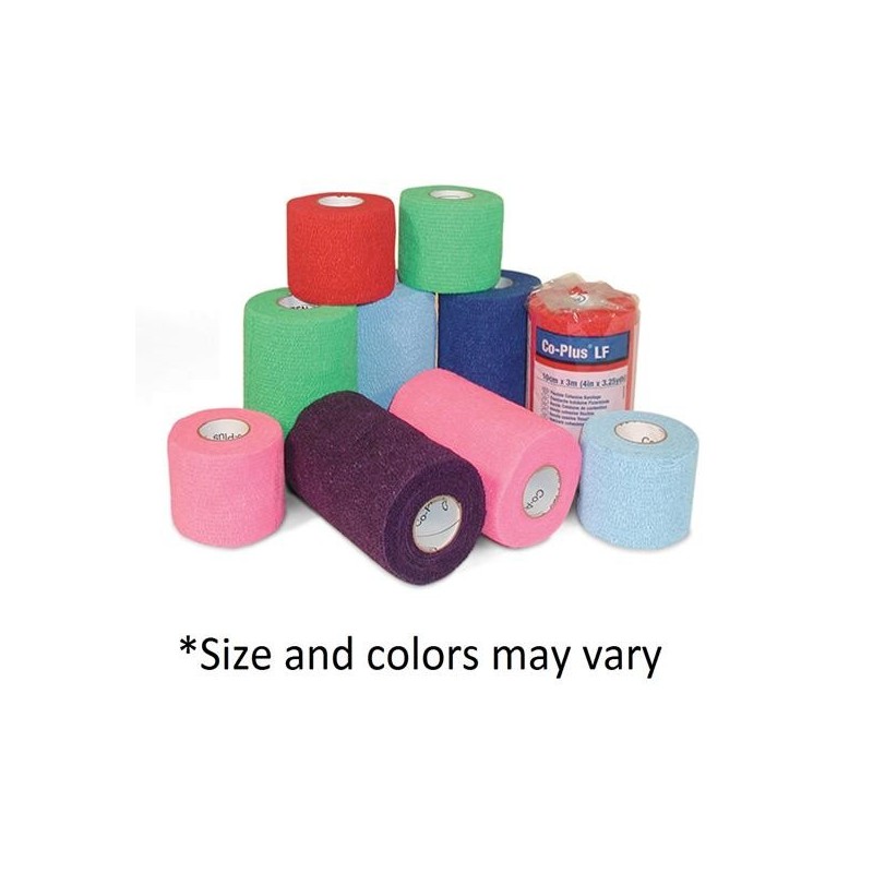 Co-Plus Bandage Elastic 4"x5yd Colorpack 18/Ca