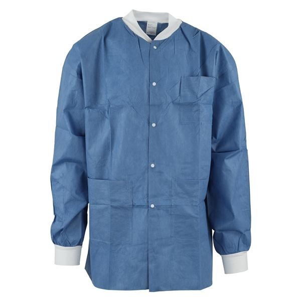 SafeWear Hipster Procedure Lab Jacket SMS PP Fbrc Medium Deep Blue 12/Bg 5 BG/CA