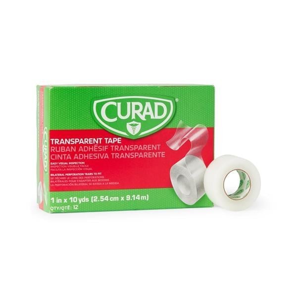 Curad Medical Tape Plastic 1"x10yd Transparent 120/Ca