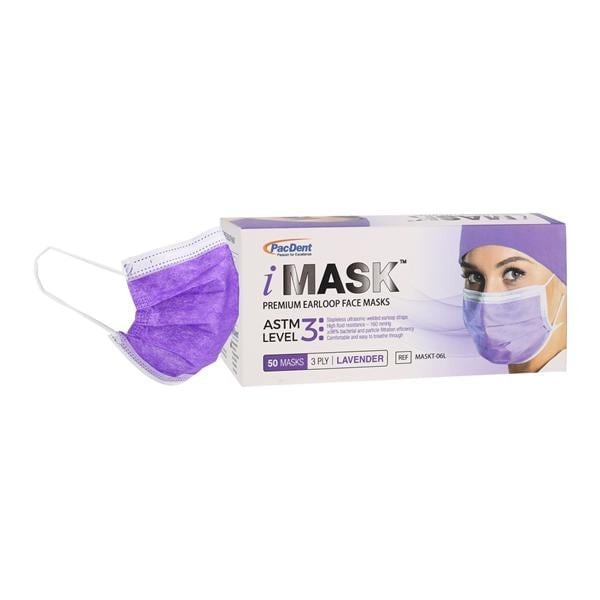 iMask Earloop Face Mask ASTM Level 3 Lavender 40/Bx