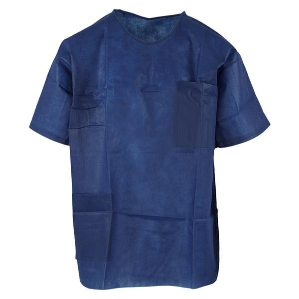 Scrub Shirt Spunbonded Polypropylene Medium Dark Blue 10/Bg 5 BG/CA