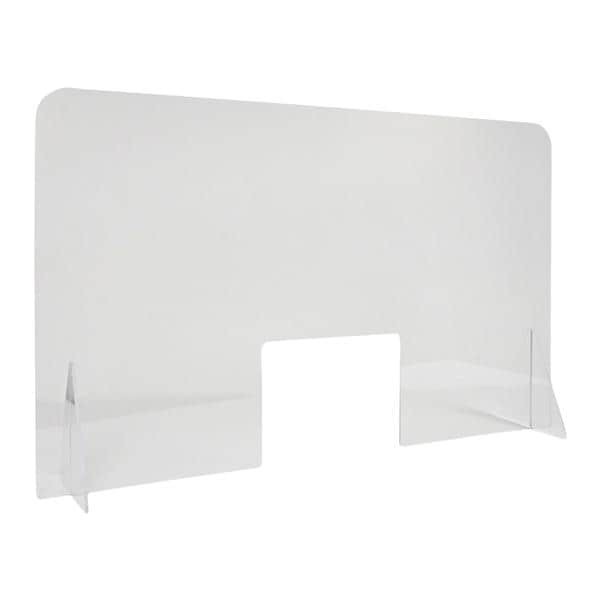 Barrier Safety Sneeze Guard 3.3 Feet x 2 Feet Clear Ea
