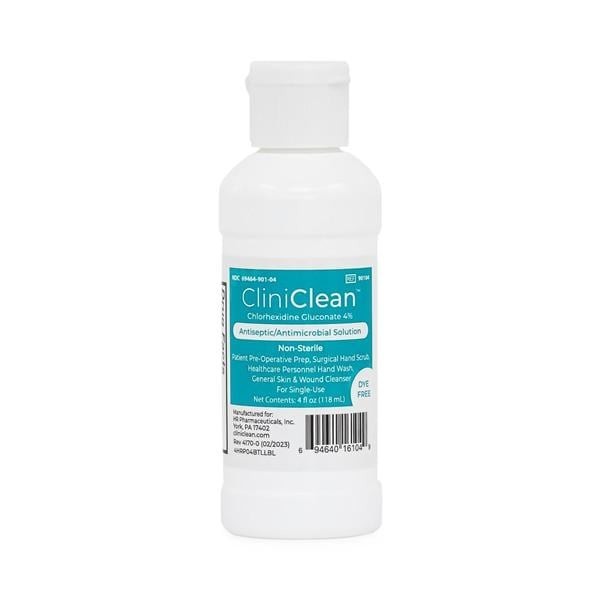 CliniClean Antiseptic Solution Antiseptic 4 oz Flip Top Bottle Fragrance Free Ea 48 EA/CA