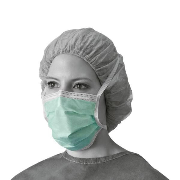 Tie On Mask Not ASTM Rated Anti-Fog Green 300/Ca