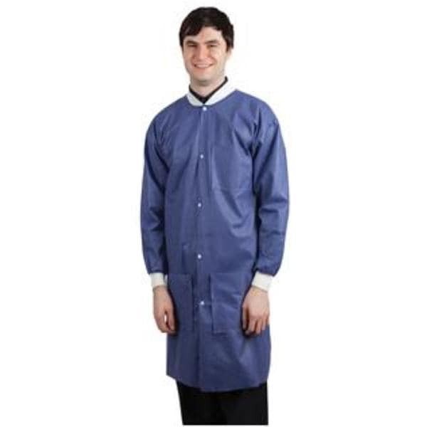 Maxi-Gard Protective Lab Coat SMS Large Blueberry 10/Pk 5 PK/CA