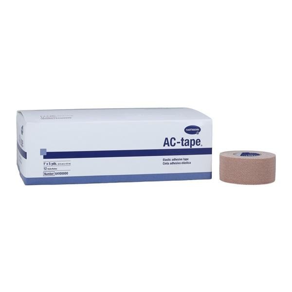 AC Athletic Tape Cotton/Elastic 1"x5yd Tan Non-Sterile 12/Bx 12 BX/CA