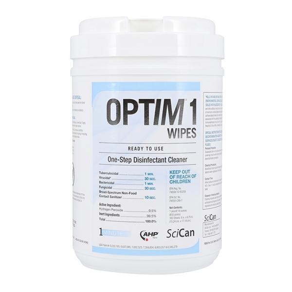 Optim 1 Surface Wipe Cleaner & Disinfectant Large Canister 160/Cn 12 CN/CA