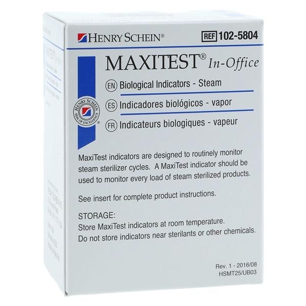 Maxitest Biological In Office Monitor Refill 25/Bx 4 BX/CA