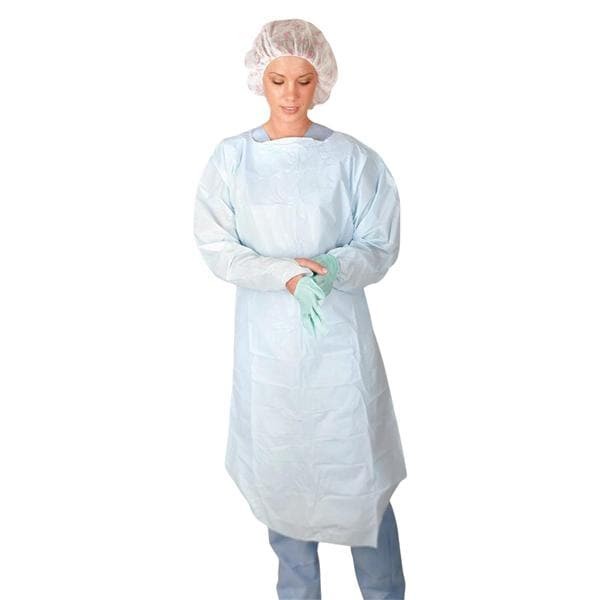 Isolation Gown Polyethylene Blue 75/Ca