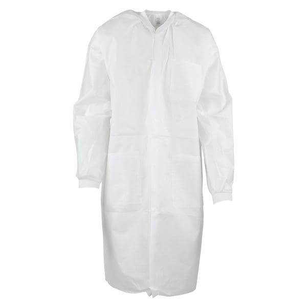 ValuMax Extra-Safe Protective Lab Coat 3 Layer SMS 2X Large White 10/Pk 10 PK/CA