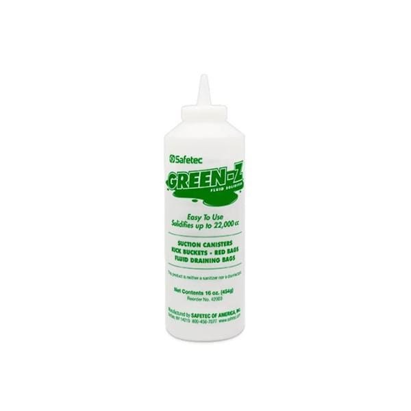 Green-Z Spill Control Solidifier 16oz White 22000cc Ndl Ns Tp Btl 12/Ca