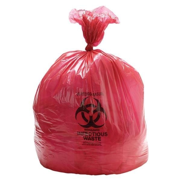 Biohazard Liners 31x43" Red Plastic 250/Ca