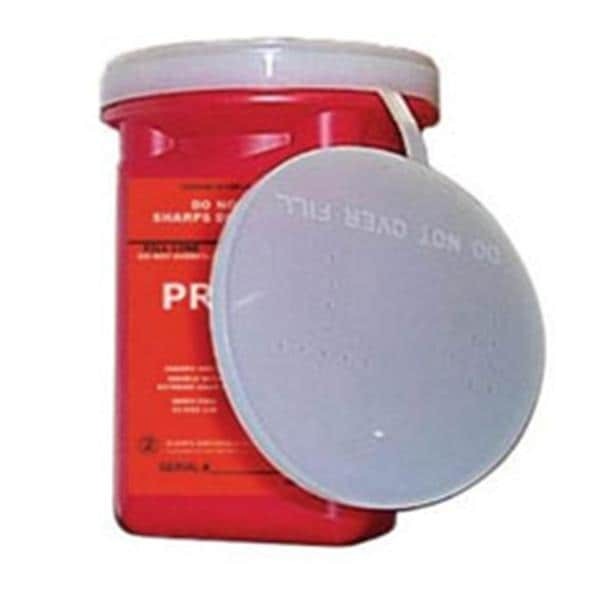 Sharps Container 1gal Rd/Trnslcnt 8-1/2x5-1/2x7 Ovrsz Ndl Rmvl Prt Lk Cp PP Ea 40 EA/CA