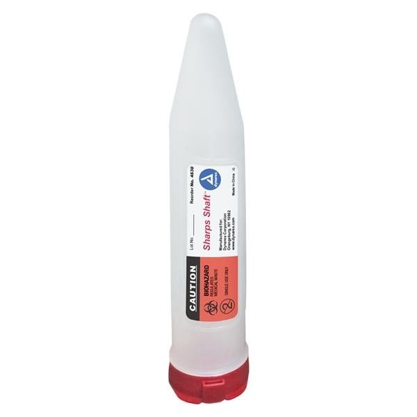 Sharps Shaft Sharps Container 6 Needle Rd/Trans 6.37x1.47x3.46" SnpOn PP Ea 24 EA/CA
