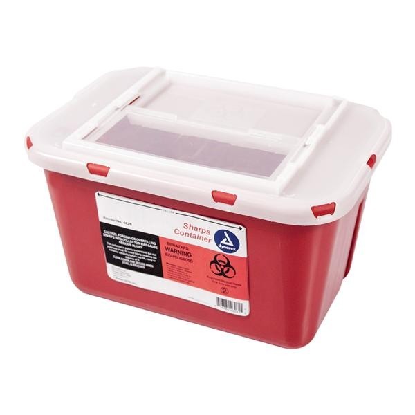 Sharps Container 1gal Red 10.3x7x5.5" Slide Lid Plastic Ea 24 EA/CA