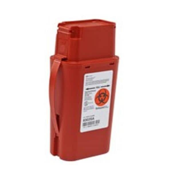 Monoject Sharps Container 1qt Red 2.5x4.5x8.75" Screw Cap Lid Vert Drp Plstc Ea 20 EA/CA