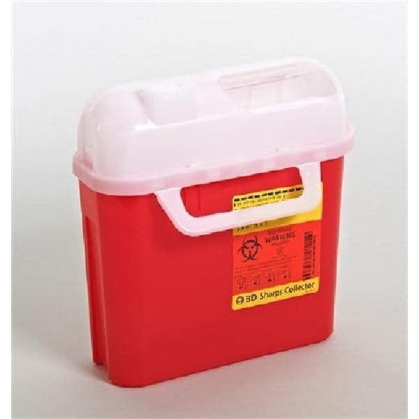 Sharps Container 5.4q Rd 4-1/2x11-6/10x11-7/10 Counterbalanced Sd Entry Plstc Ea 20 EA/CA