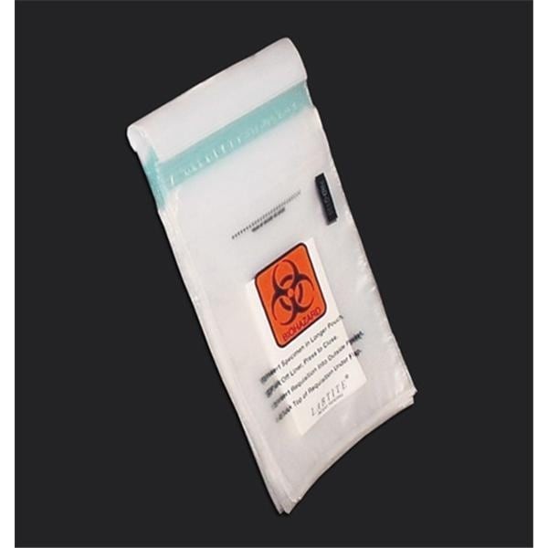 Specimen Transport Bag 2mil 8x10" Clear Tear Zone/Zipper Closure PE 1000/Ca
