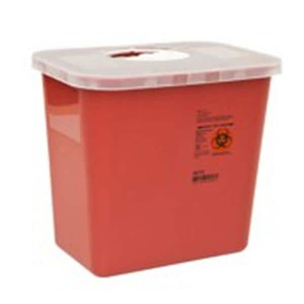 SharpSafety Sharps Container 2gal Red 7.25x10.5x10" Adj Ld Plstc EA 20 EA/CA