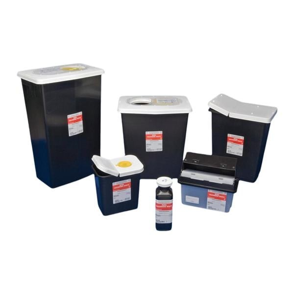 RCRA Hazardous Waste Container 8gal Black/White 11x15.5x17.75" Ld/Gskt Plstc Ea 10 EA/CA