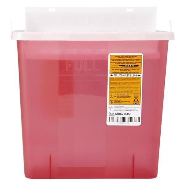 Sharps Container 5qt Translucent Red 23.25x19.25x12.25" Ld Lk Ld Plstc 20/Ca