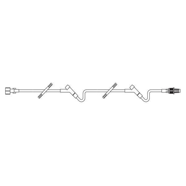 IV Extension Set 21" 2 Intrlnk Inj Sites: 12" 6 M LL Adptr/Clr Spk 48/Ca
