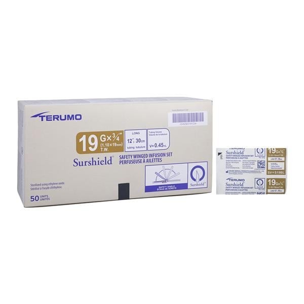 Surshield Infusion Set 19gx3/4" 12" 50/Bx 10 BX/CA