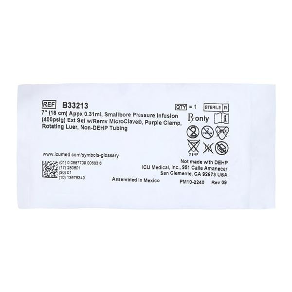 IV Extension Set Needleless 7" Rotating Adapter 50/Ca
