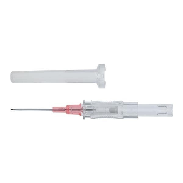 Jelco Protectiv-W IV Catheter Safety 20 Gauge 1" Pink Straight Ea 50 EA/BX