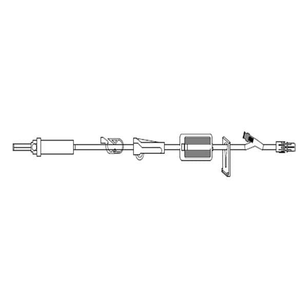 IV Administration Set Needleless Y-Injection Site 105" 20 Drop/mL 18mL 50/Ca