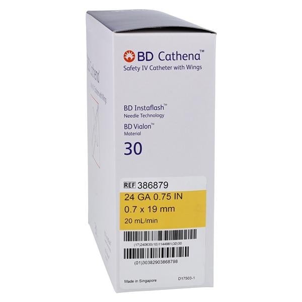Cathena Catheter Access Device Shielded 24 Gauge .75" Yellow 30/Bx 4 BX/CA