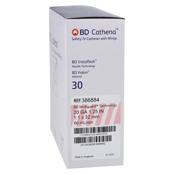 Cathena Catheter Access Device Shielded 20 Gauge 1-1/4" Pink 30/Bx 4 BX/CA