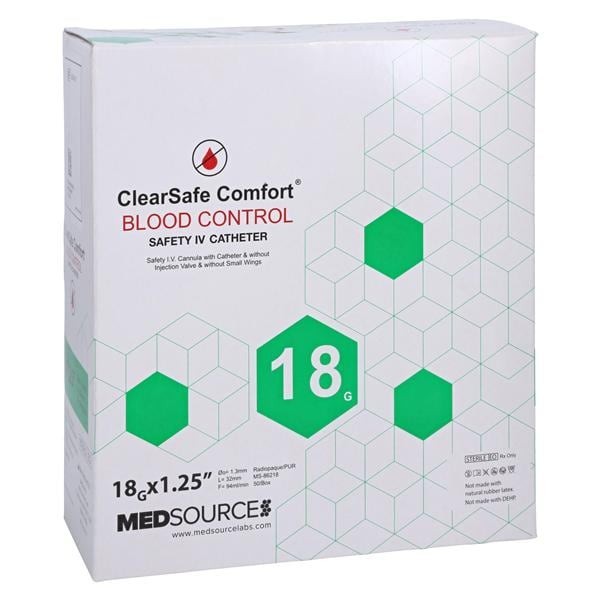 BC Catheter Anti-Stick 18 Gauge 1-1/4" 50/Bx 4 BX/CA