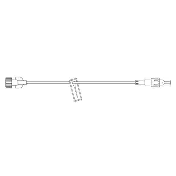 Lifeshield IV Extension Set 7" F LL/M Rtrctbl Spnlk Adptr Prmry Infs 50/Ca