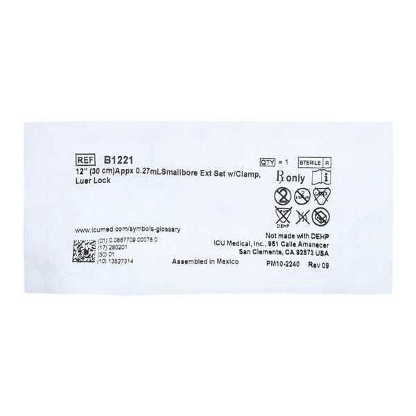 IV Extension Set 12" Luer Lock 50/Ca