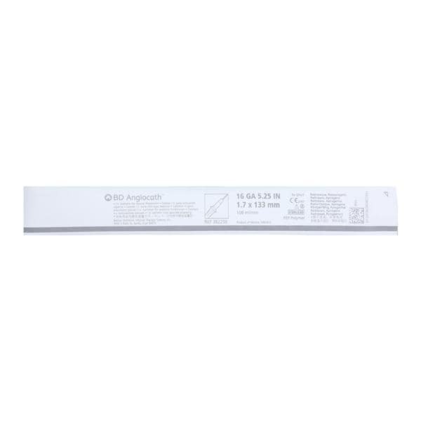 Angiocath Peripheral Venous Catheter 16 Gauge 5-1/4" Gray 10/Bx 5 BX/CA
