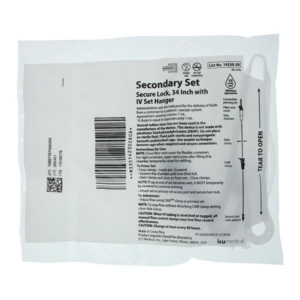 IV Administration Set 34" 15 Drops/mL Priming Volume 7mL 50/Ca