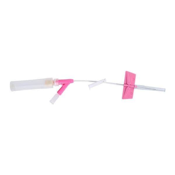 Saf-T-Intima IV Catheter Safety 20 Gauge 1" Pink Closed End 25/BX 8 BX/CA