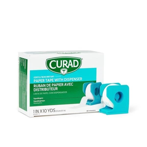 Curad Paper Tape Paper 1"x10yd White 12/Bx 12 BX/CA