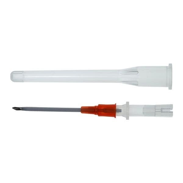Jelco Peripheral IV Catheter 14 Gauge 1-1/4" Orange Straight Ea 50 EA/BX