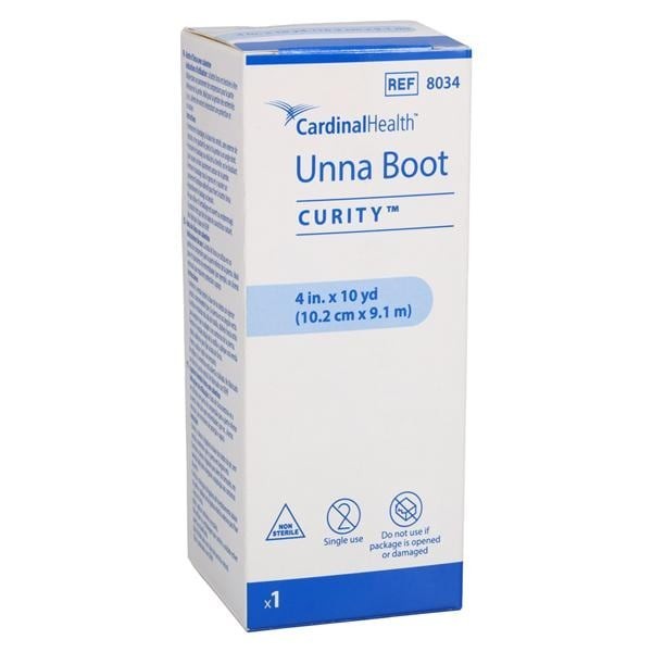 Curity Unna Boot Bandage Zinc Oxide 4"x10yd White Non-Sterile Ea 12 EA/CA