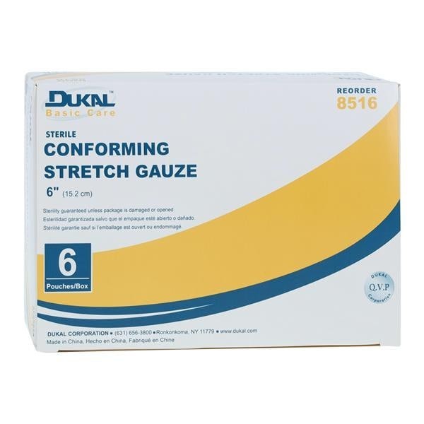 Conforming Bandage Gauze 6"x3.6yds Sterile 6/Pk 1 PK/CA