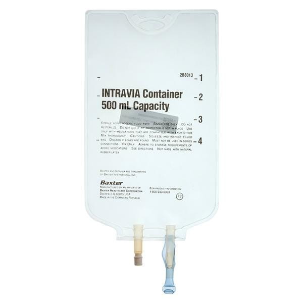 Intravia Empty Container Plastic 500mL 6/Pk 8 PK/CA