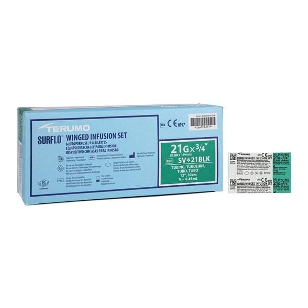 Surflo Infusion Set 21gx3/4" 12" 50/Bx 10 BX/CA