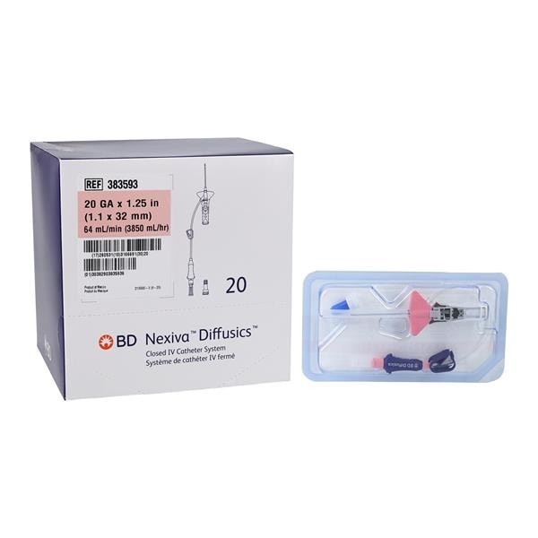 Nexiva IV Catheter 20 Gauge 1-1/4" Closed End 20/Bx 4 BX/CA