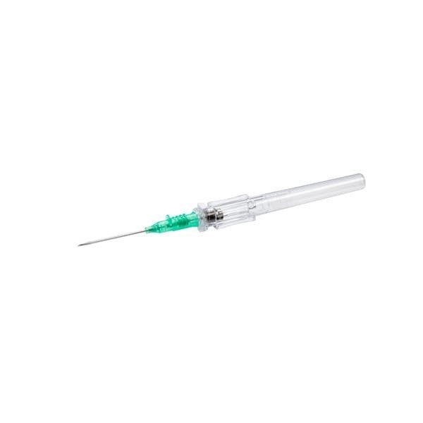 TrueSafe Blood Control IV Catheter Push Button 18 Gauge 1.16" Green 50/Bx 4 BX/CA