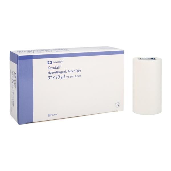 Kendall Medical Tape Paper 3"x10yd White Non-Sterile 4/Bx 10 BX/CA
