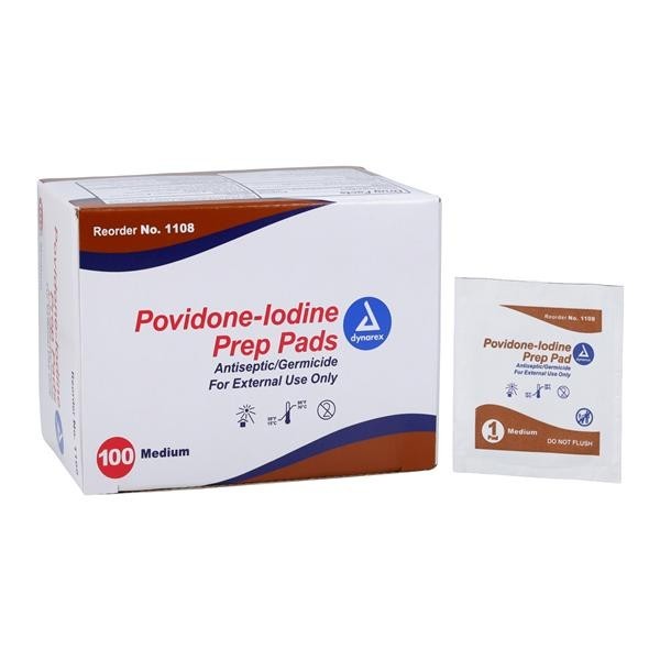 Prep Pad PVP Iodine 10% Medium 10 BX/CA